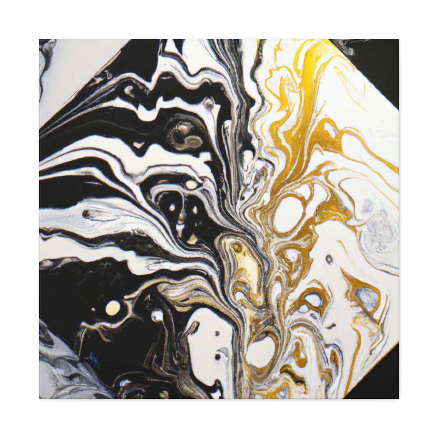 Golden Sparkle Flow. - Canvas