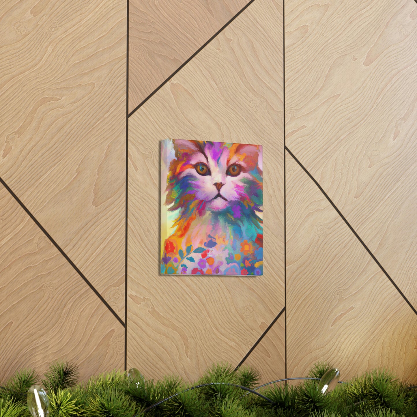 Floral Feline - Canvas