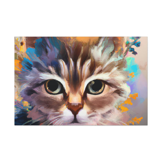 Feline Floral. - Canvas