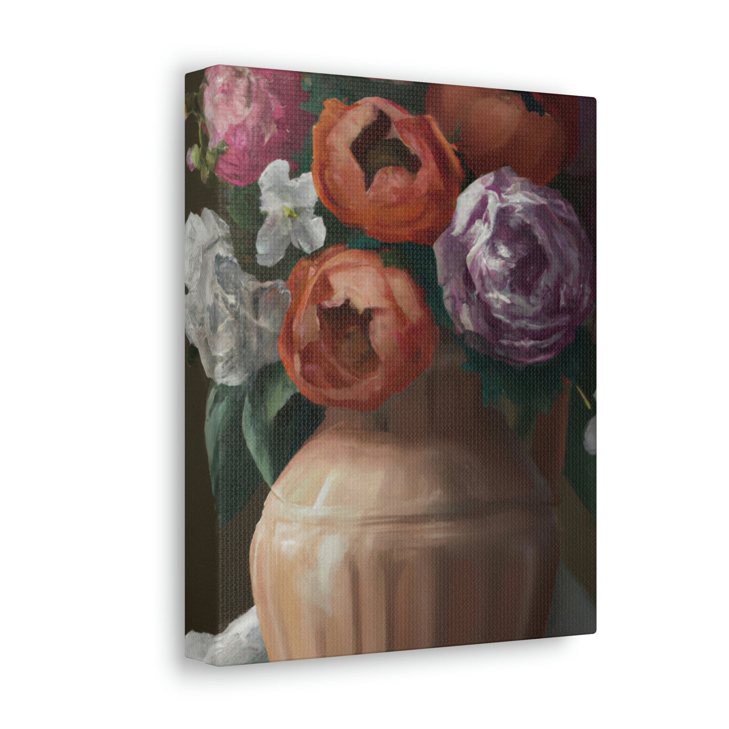 "Fading Floral Finesse" - Canvas