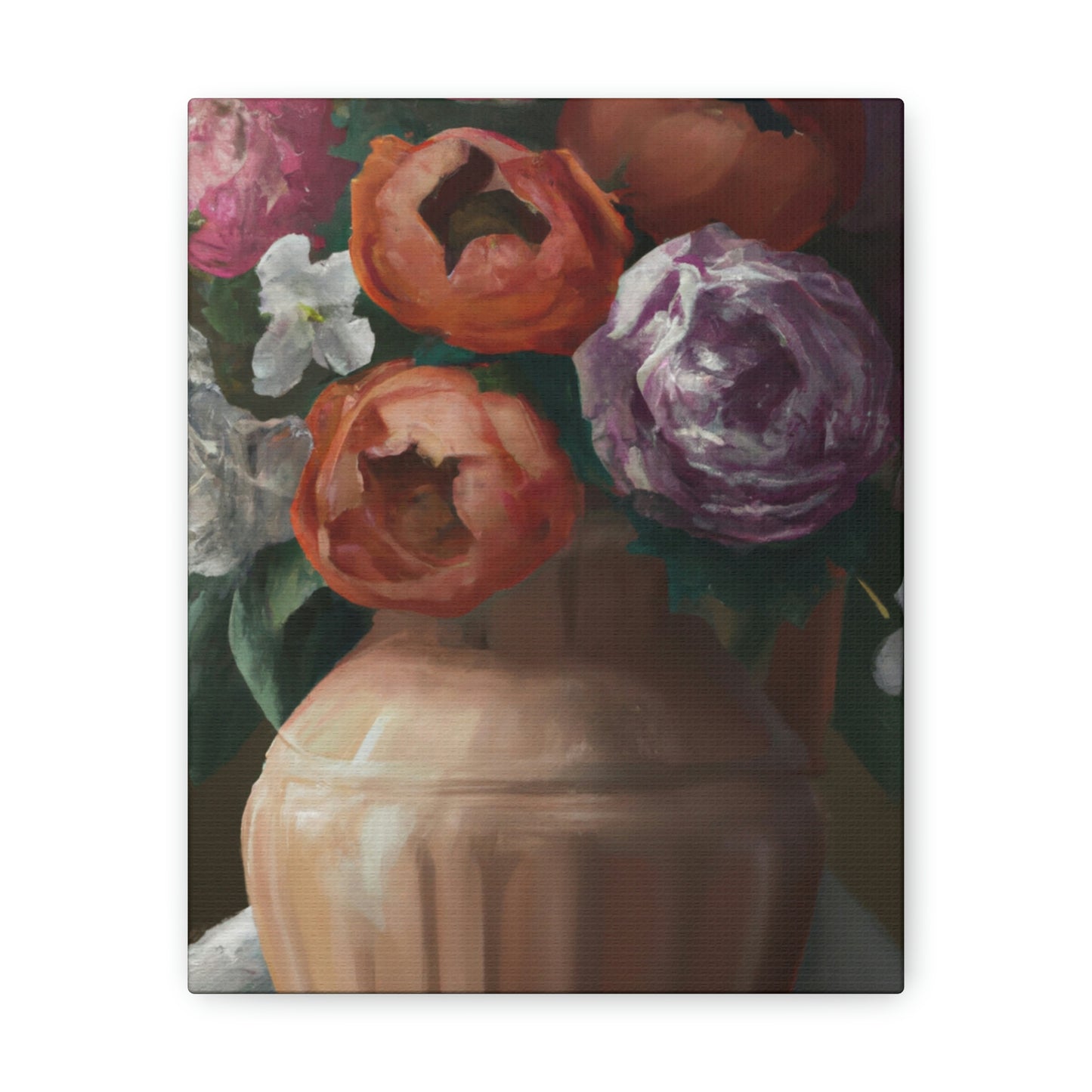 "Fading Floral Finesse" - Canvas