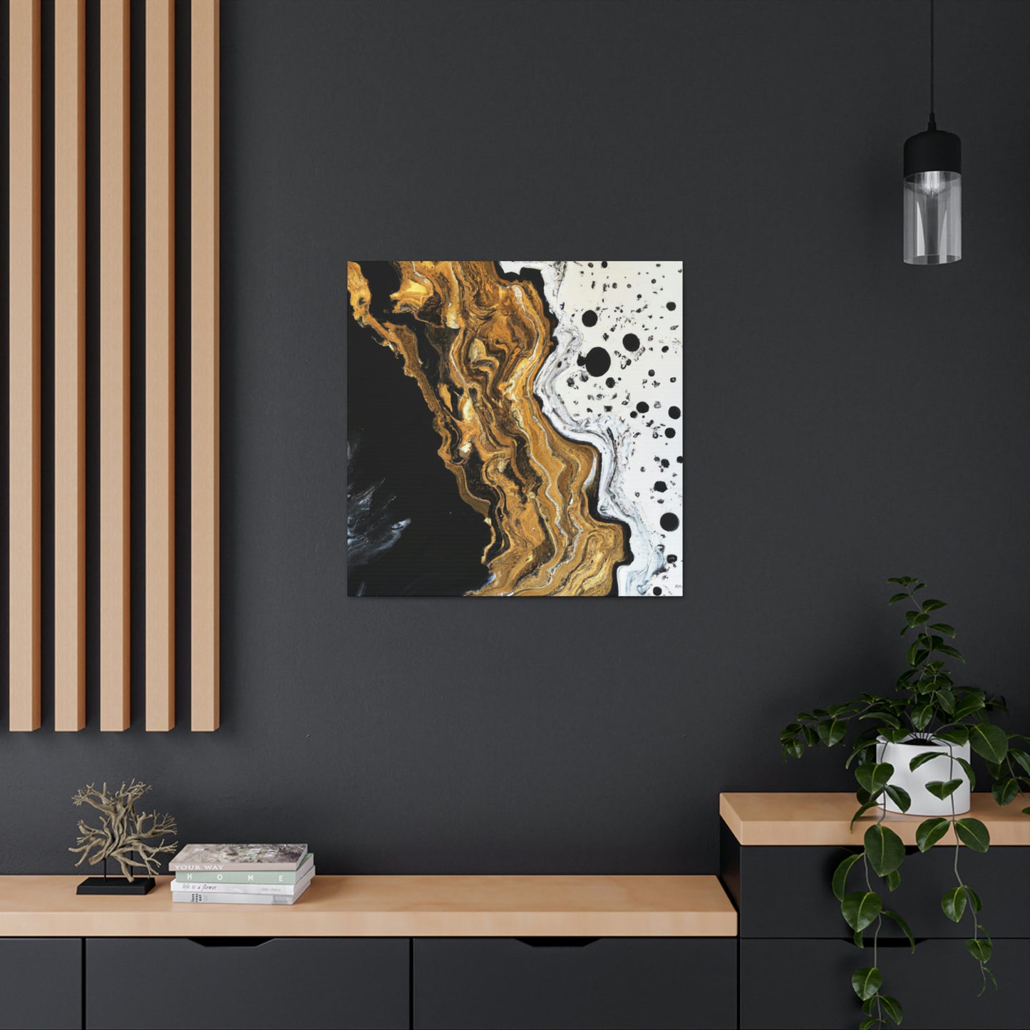 Midnight Gold Glitter - Canvas