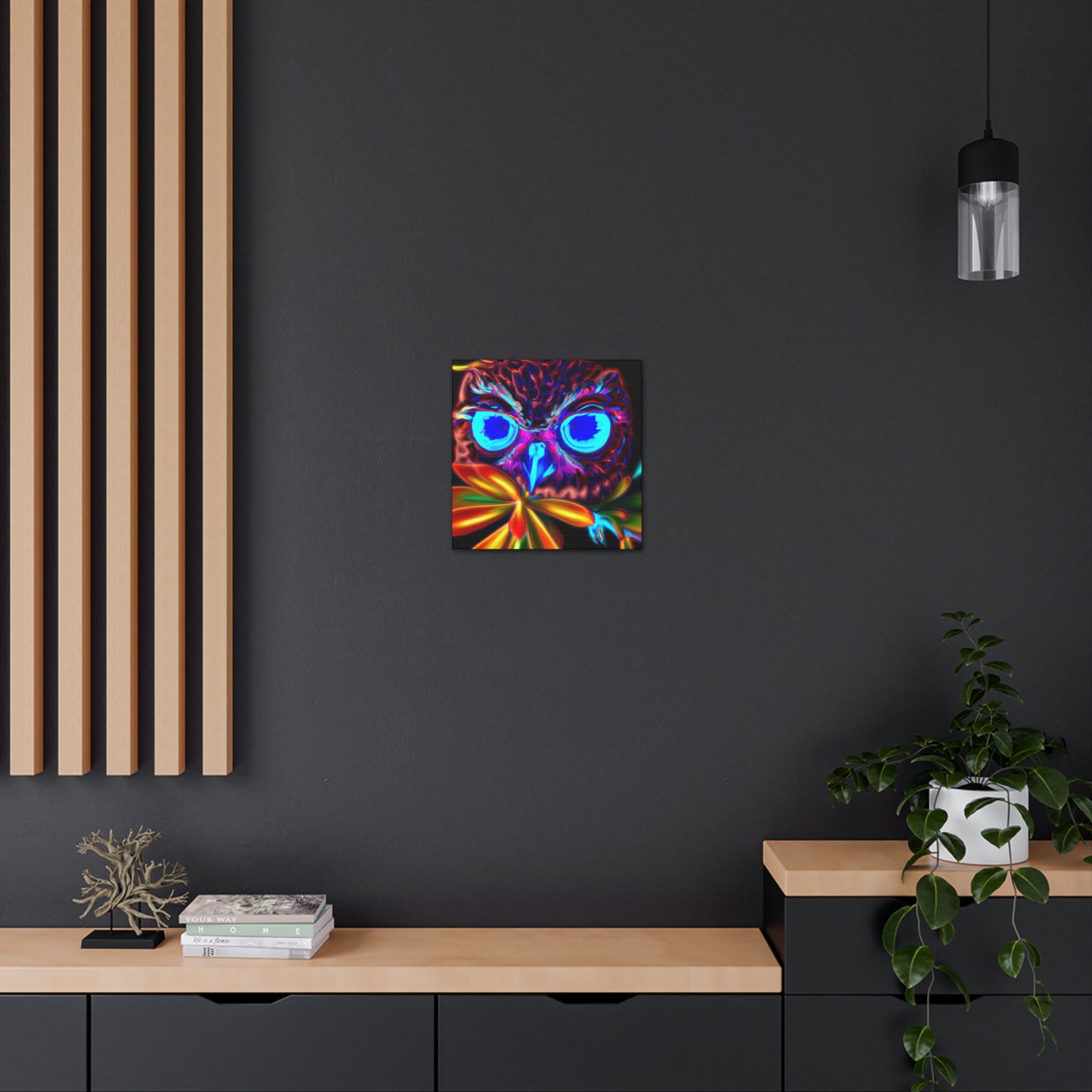 Neo-Owl Bloom - Canvas