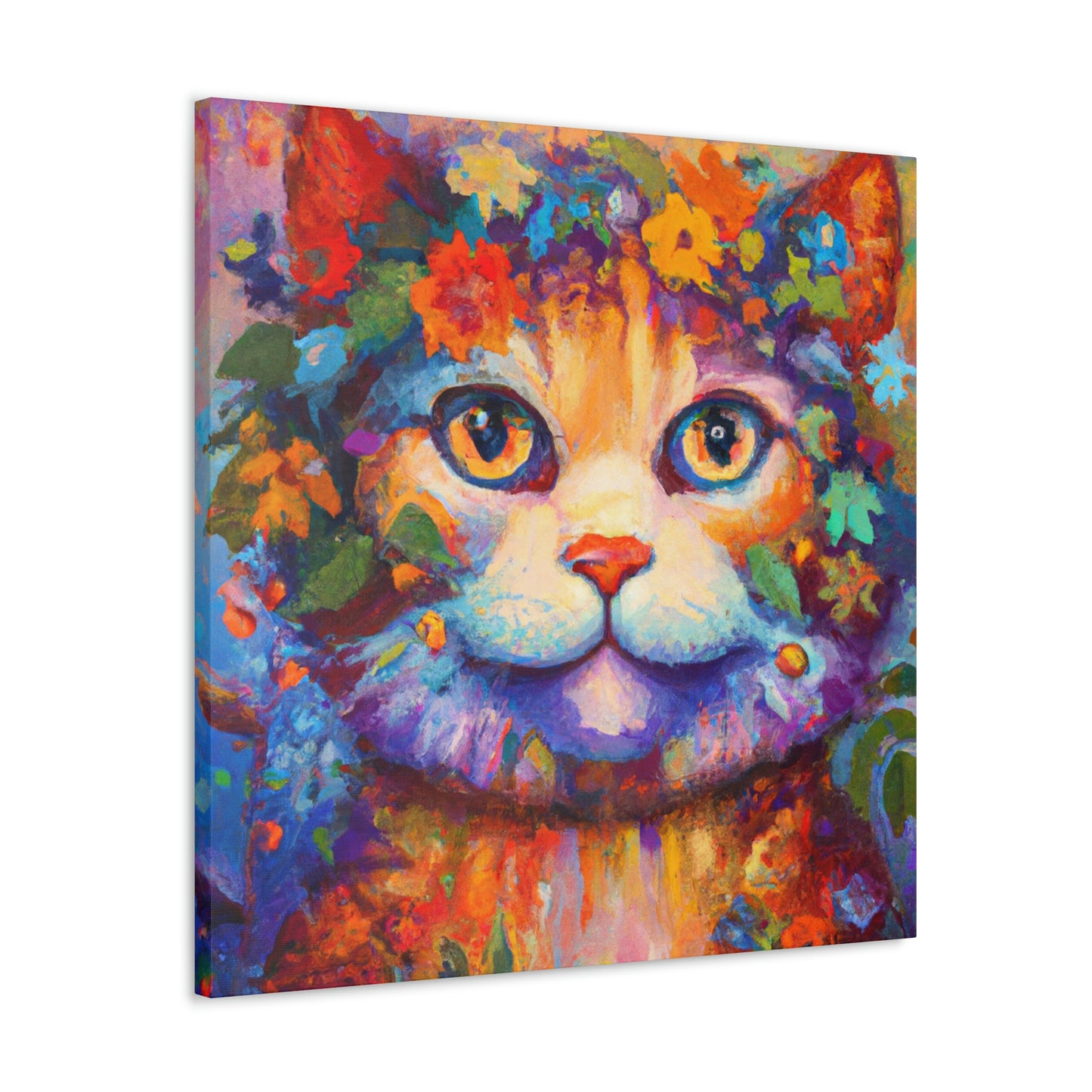 Feline Floral - Canvas