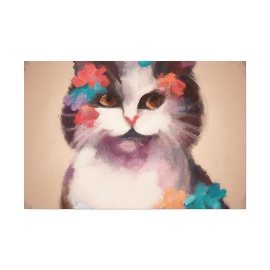 Kitty Blooms - Canvas