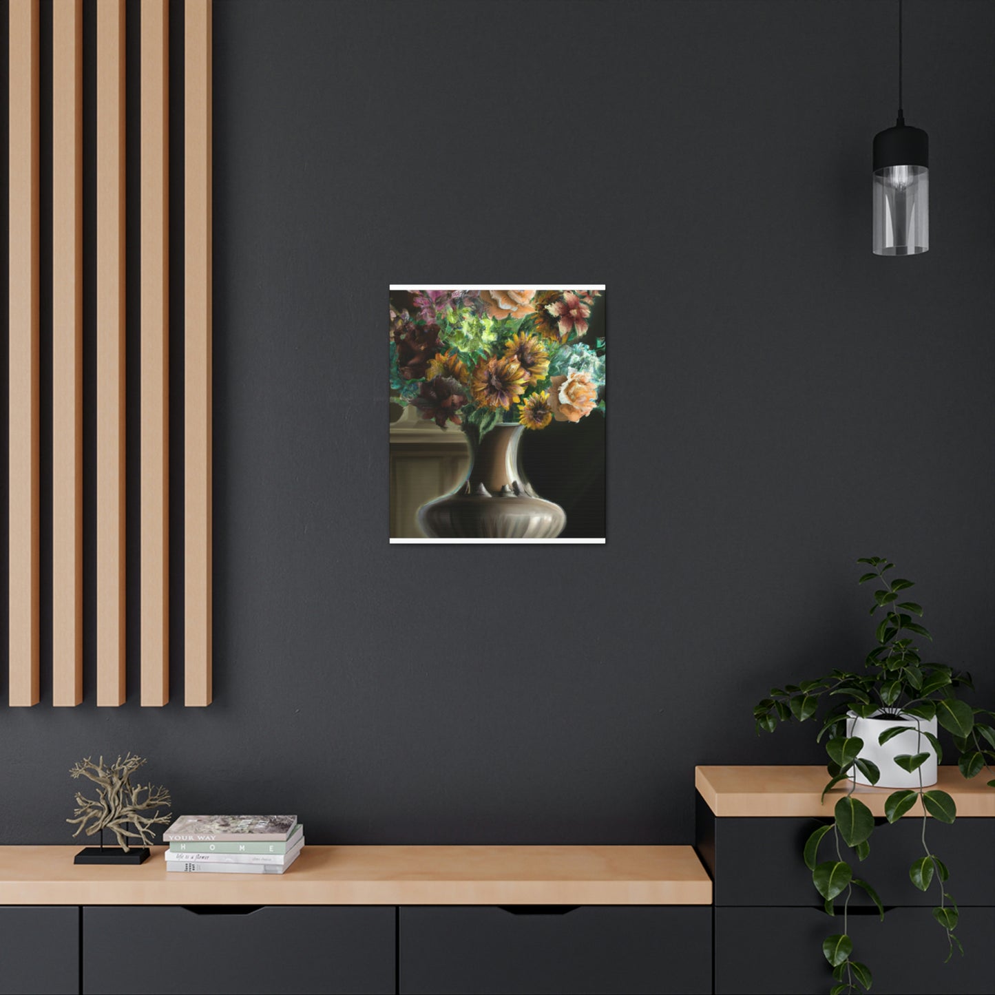 "Delicate Blossoms Vase." - Canvas