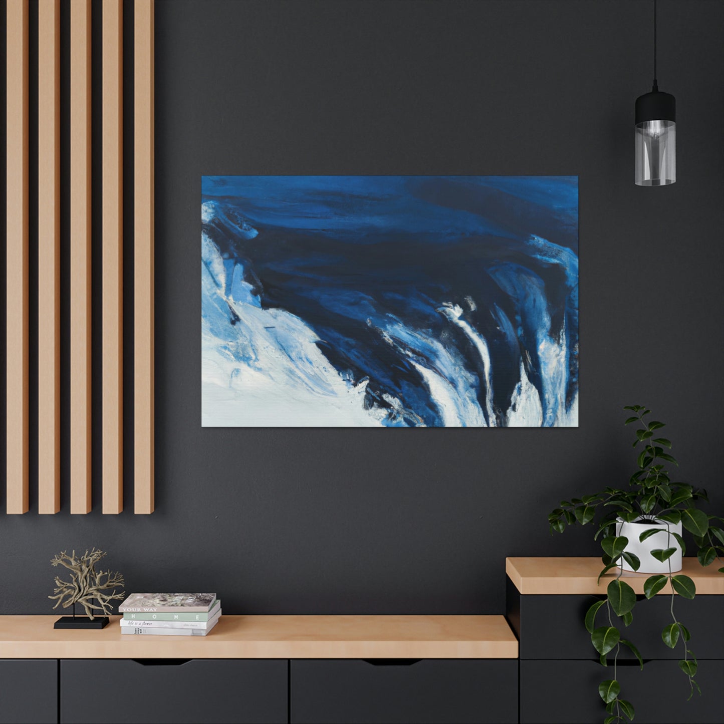 Blue Intricate Flux. - Canvas