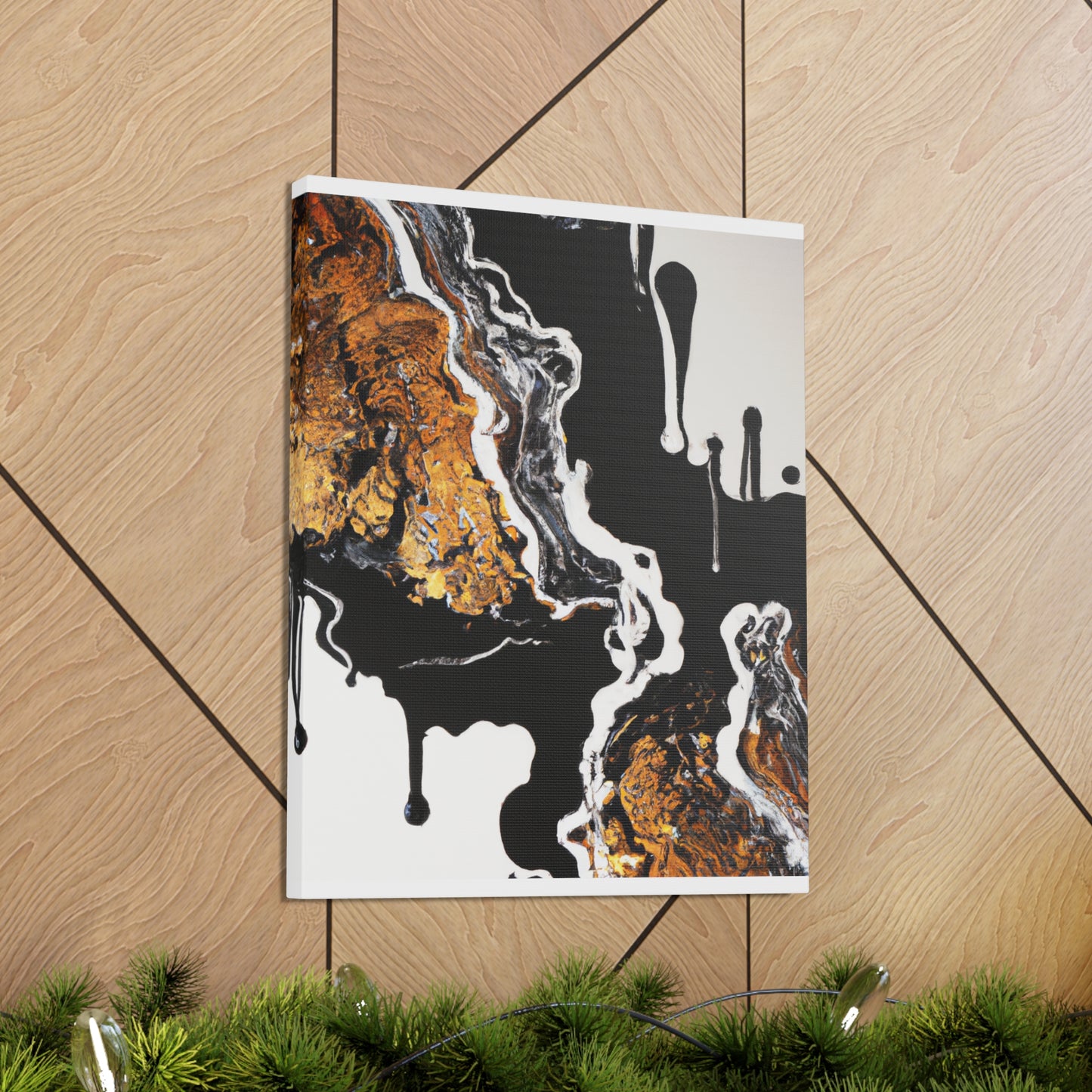 Golden Intricacy Flow. - Canvas