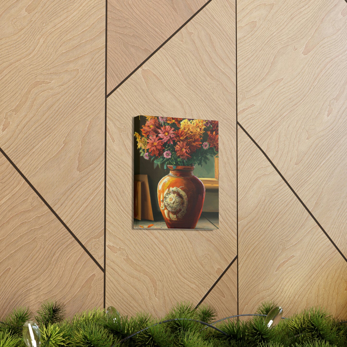 Vaseful of Blooms. - Canvas