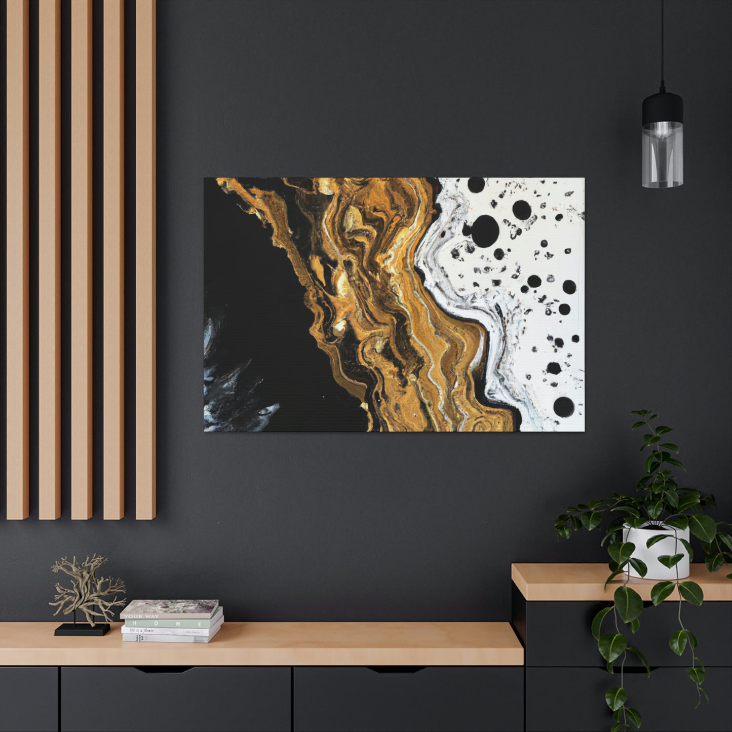 Midnight Gold Glitter - Canvas