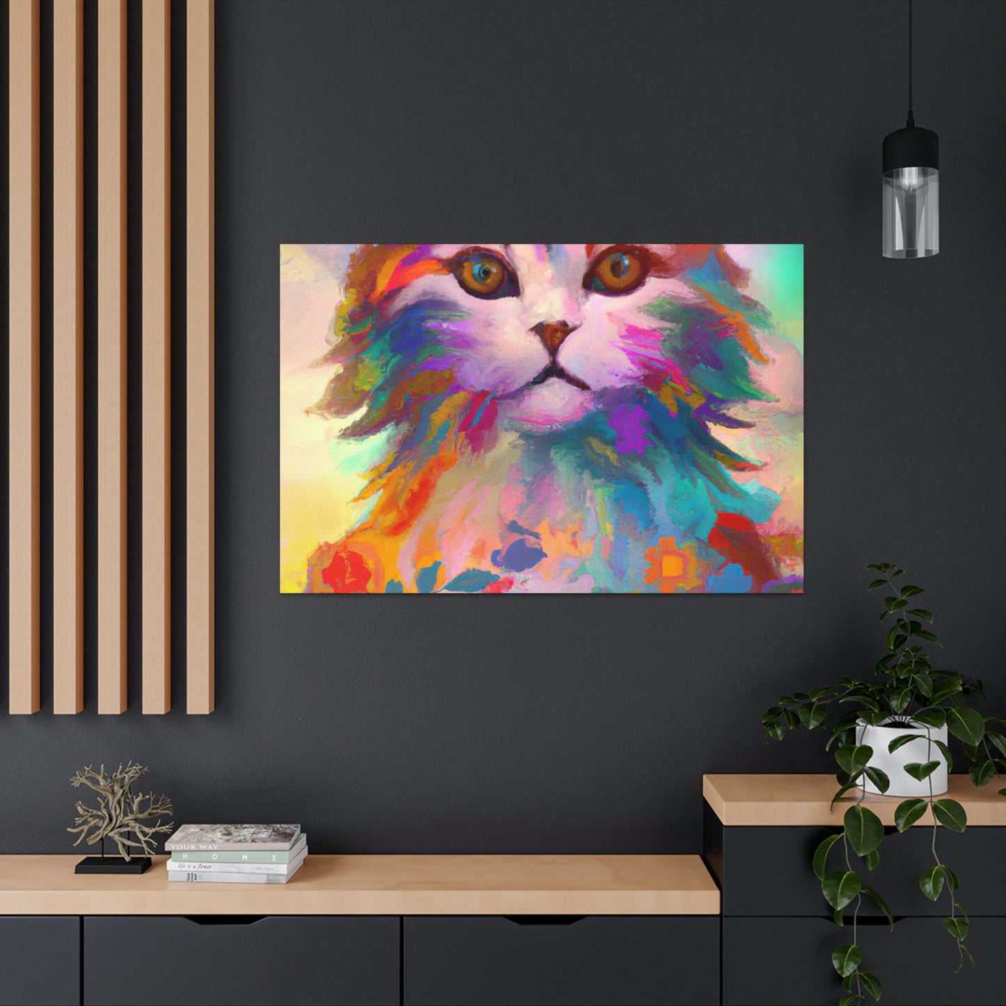 Floral Feline - Canvas