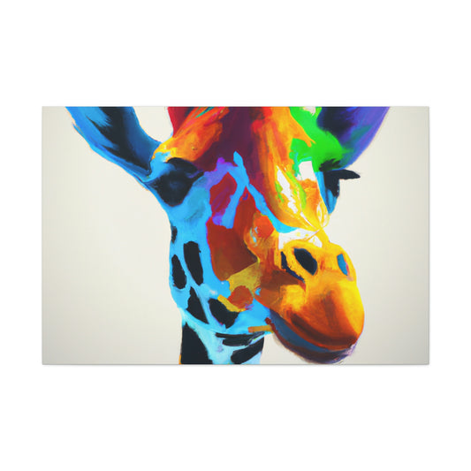 Vibrant Giraffe Dream. - Canvas