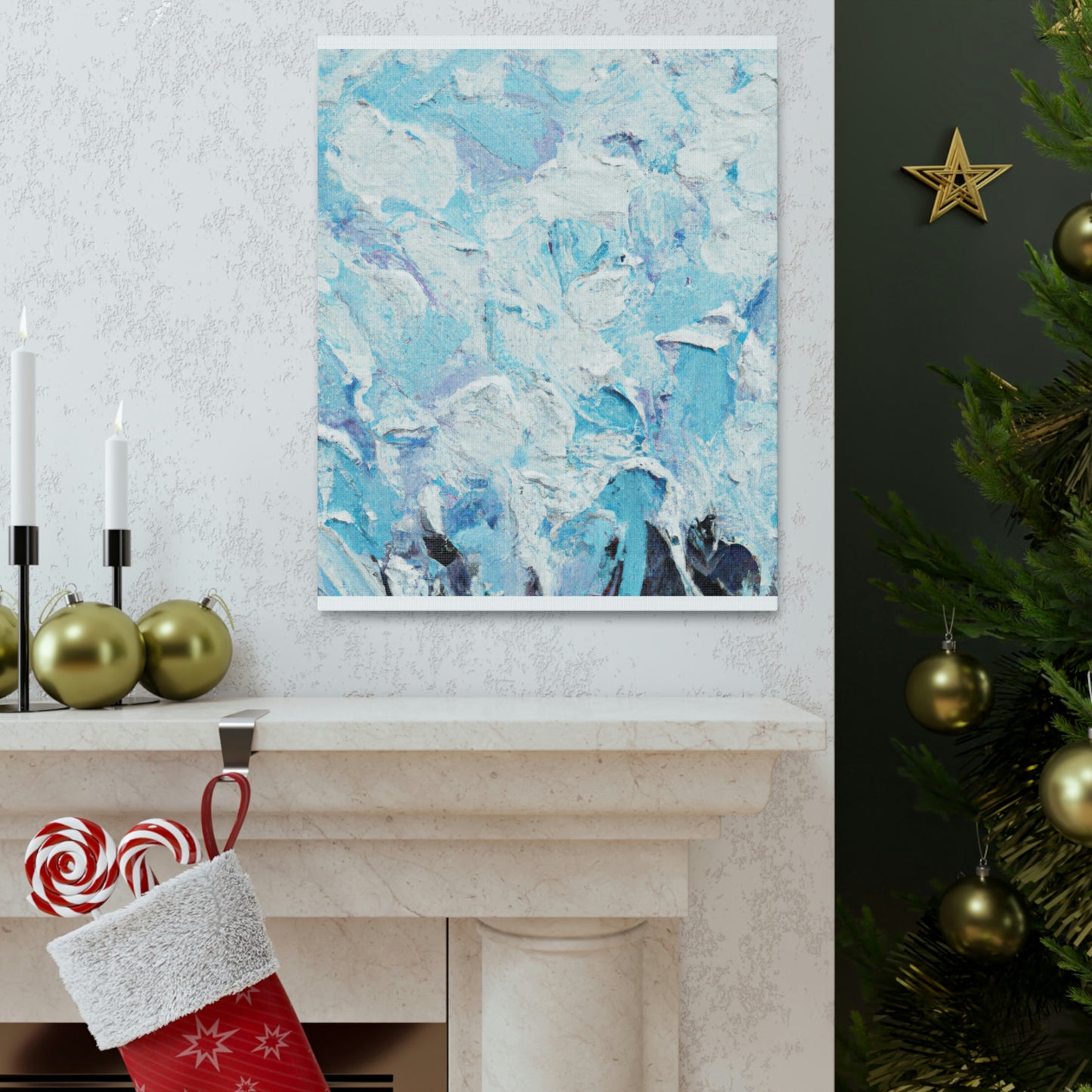 "Aqua Lace" - Canvas