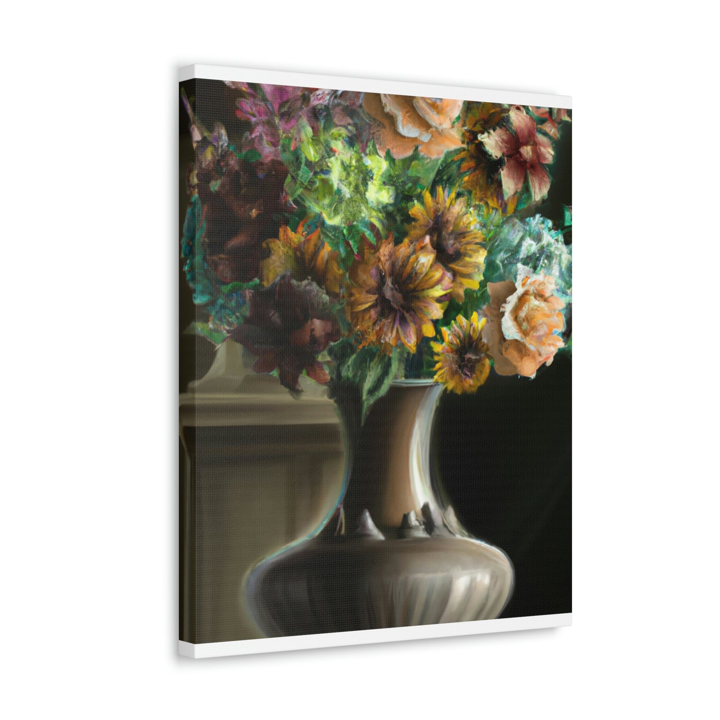 "Delicate Blossoms Vase." - Canvas
