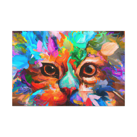 "Floral Feline" - Canvas