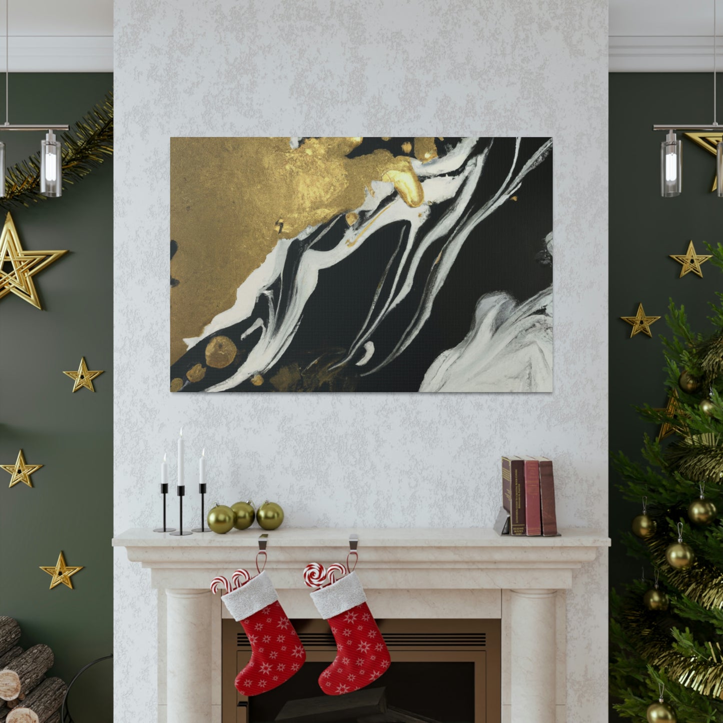 Gilded Mural Bliss - Canvas