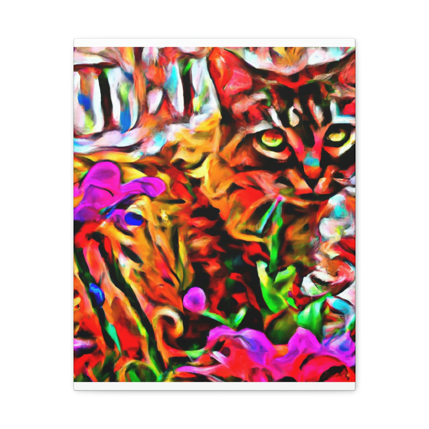 1. "Colored Flower Mix"
2. "Multi Flowered Cat"
3. "Digital Room Mix" - Canvas