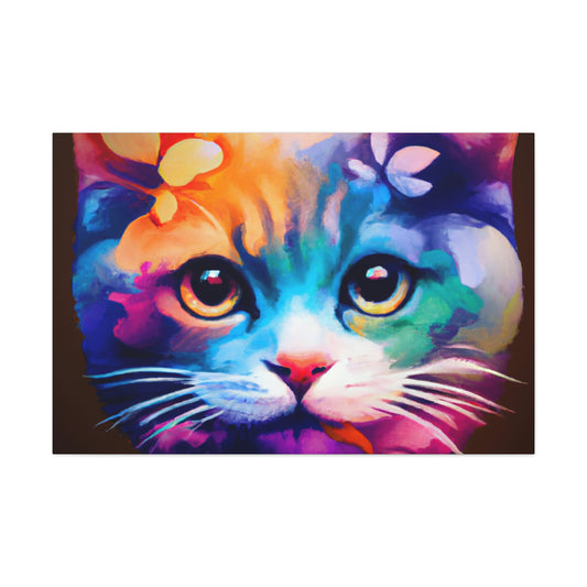 Vibrant Feline. - Canvas