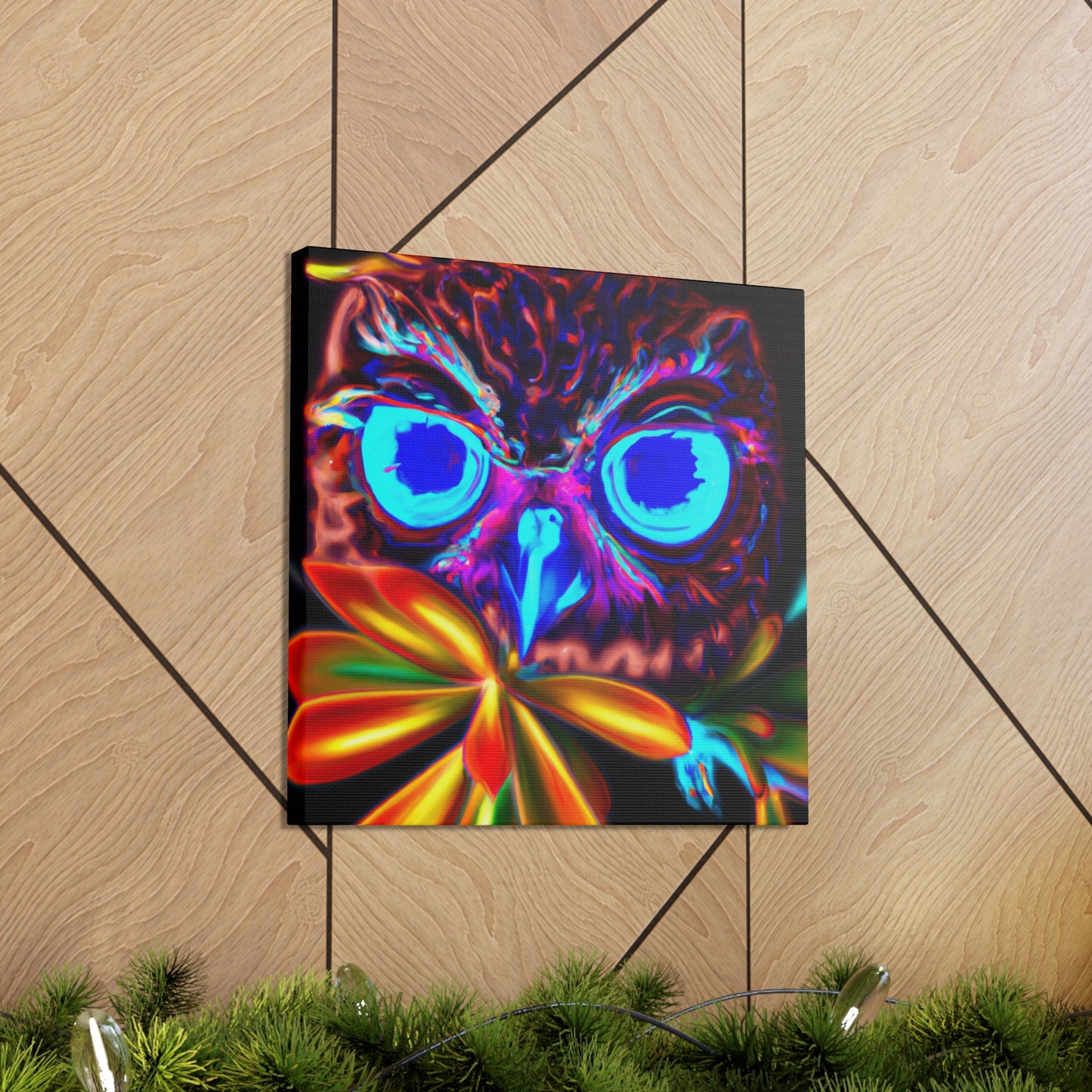 Neo-Owl Bloom - Canvas