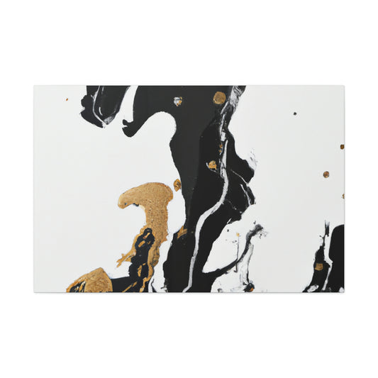 Midnight Gilded Bloom - Canvas