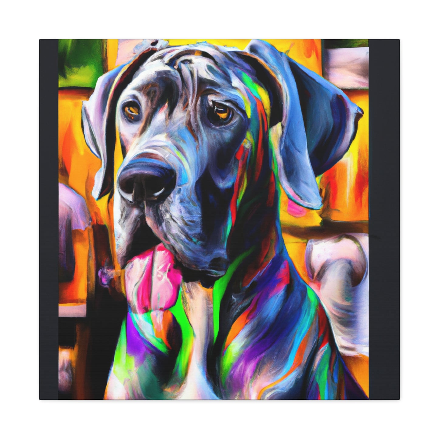 Colorful Canine Joy - Canvas