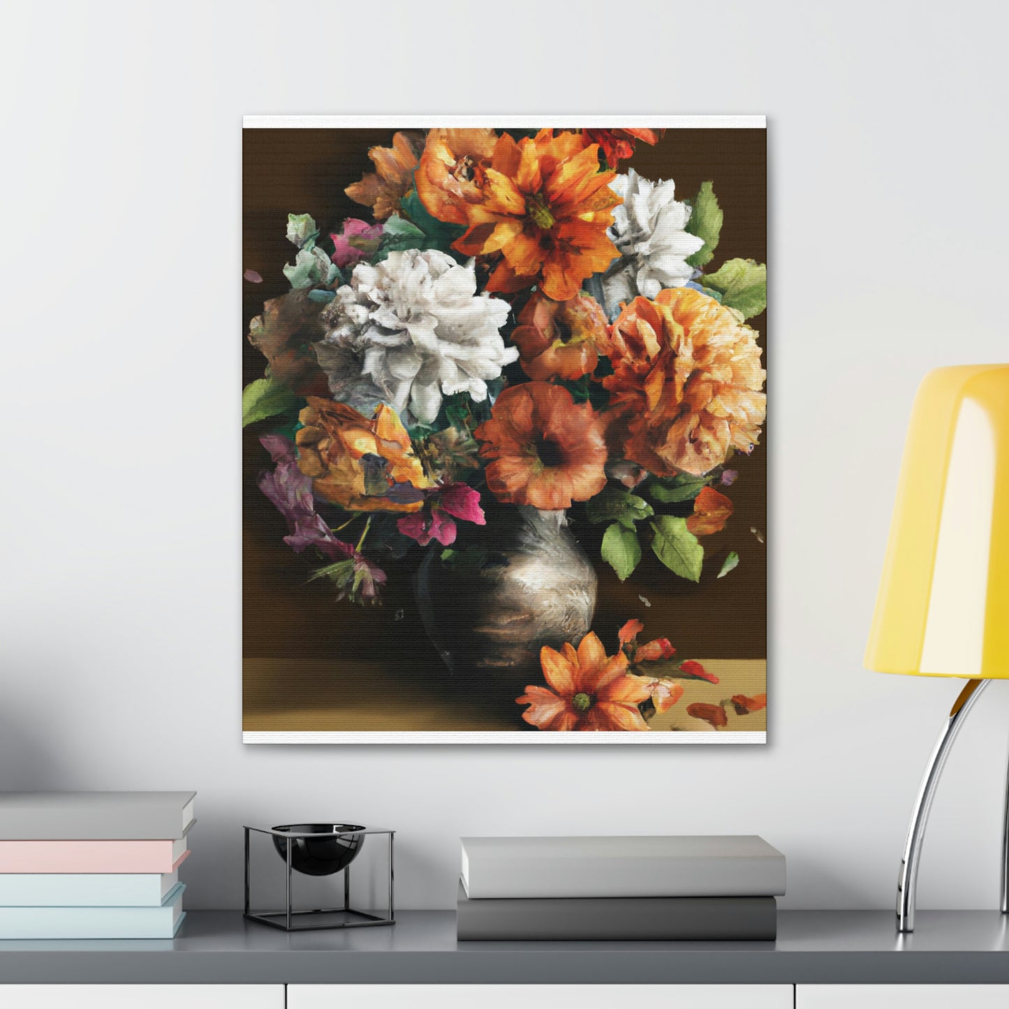 Floral Artistry Vase - Canvas