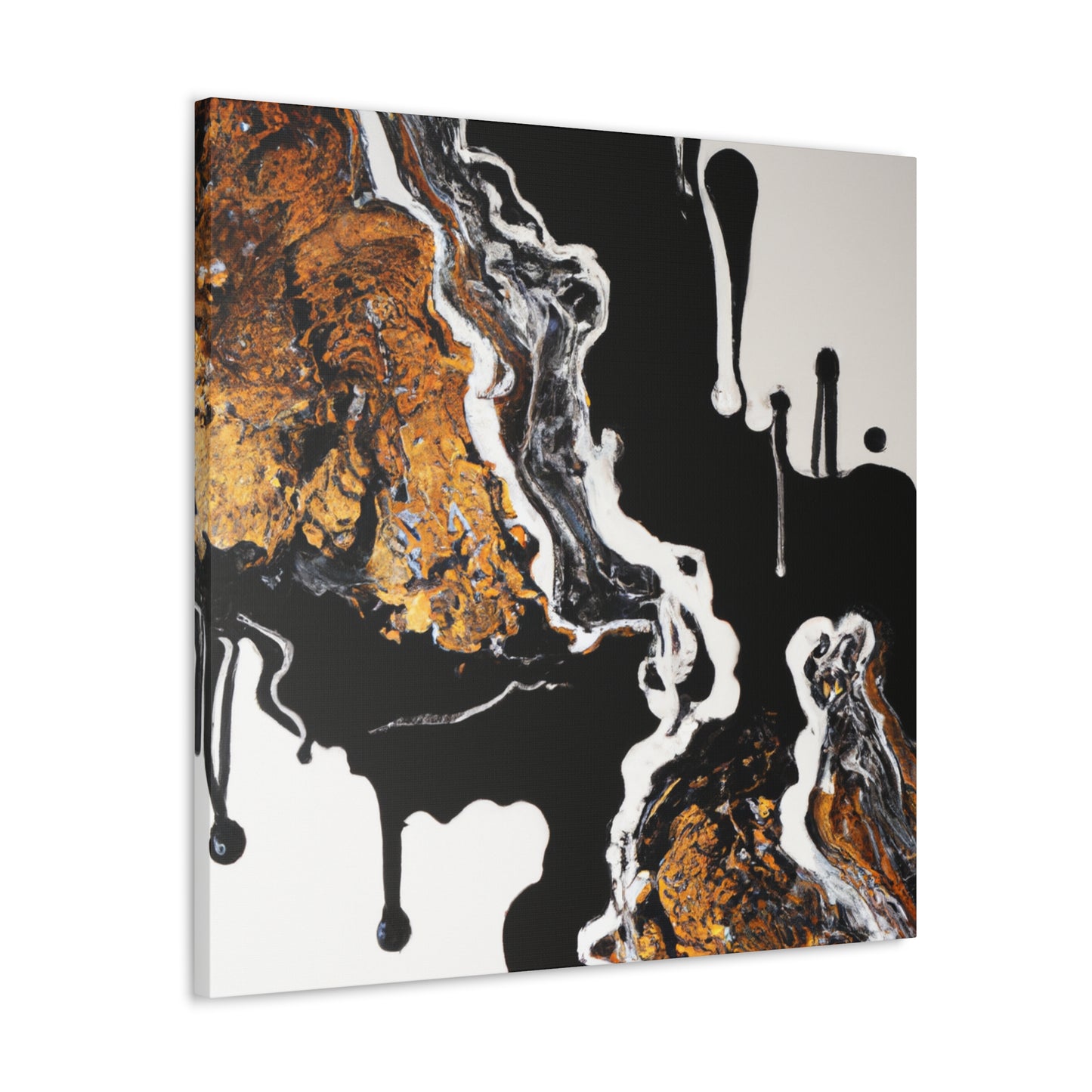 Golden Intricacy Flow. - Canvas