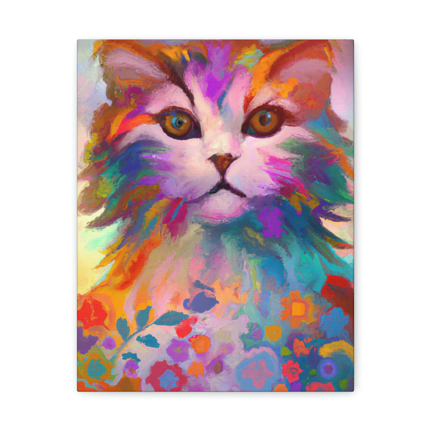 Floral Feline - Canvas