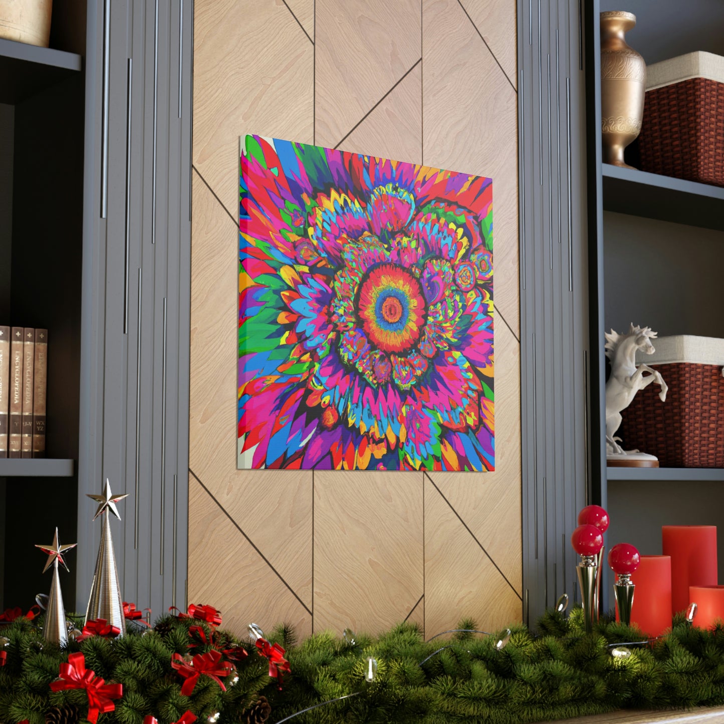 Vivid Floral Burst - Canvas