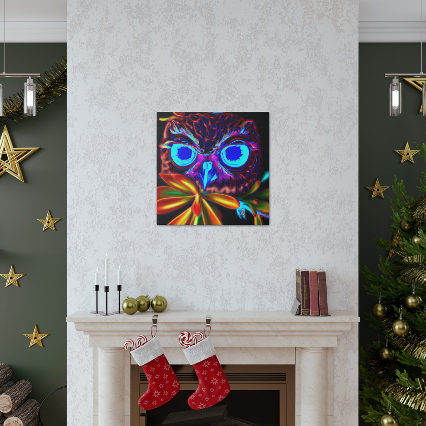 Neo-Owl Bloom - Canvas