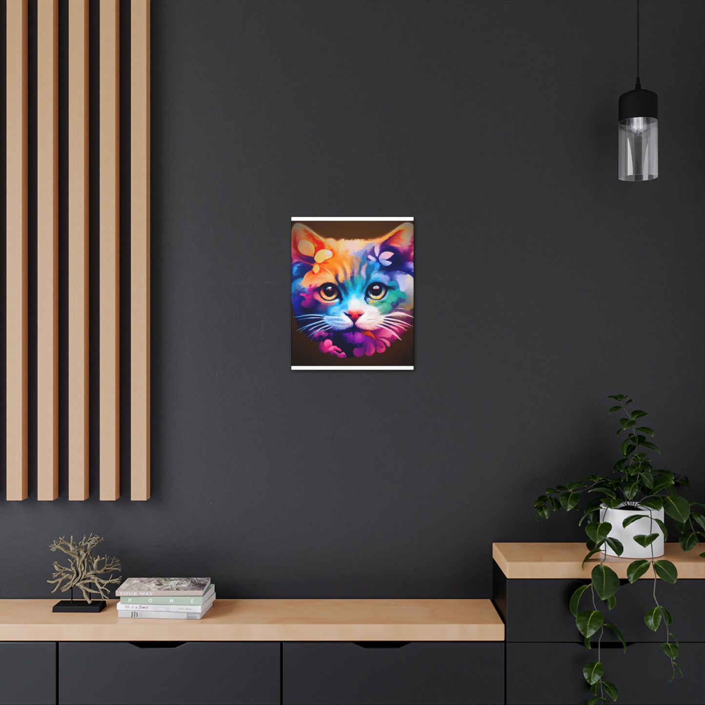 Vibrant Feline. - Canvas