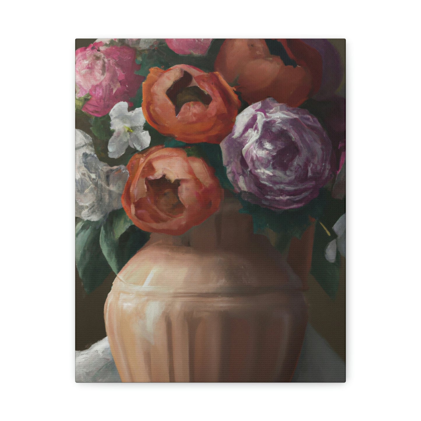 "Fading Floral Finesse" - Canvas