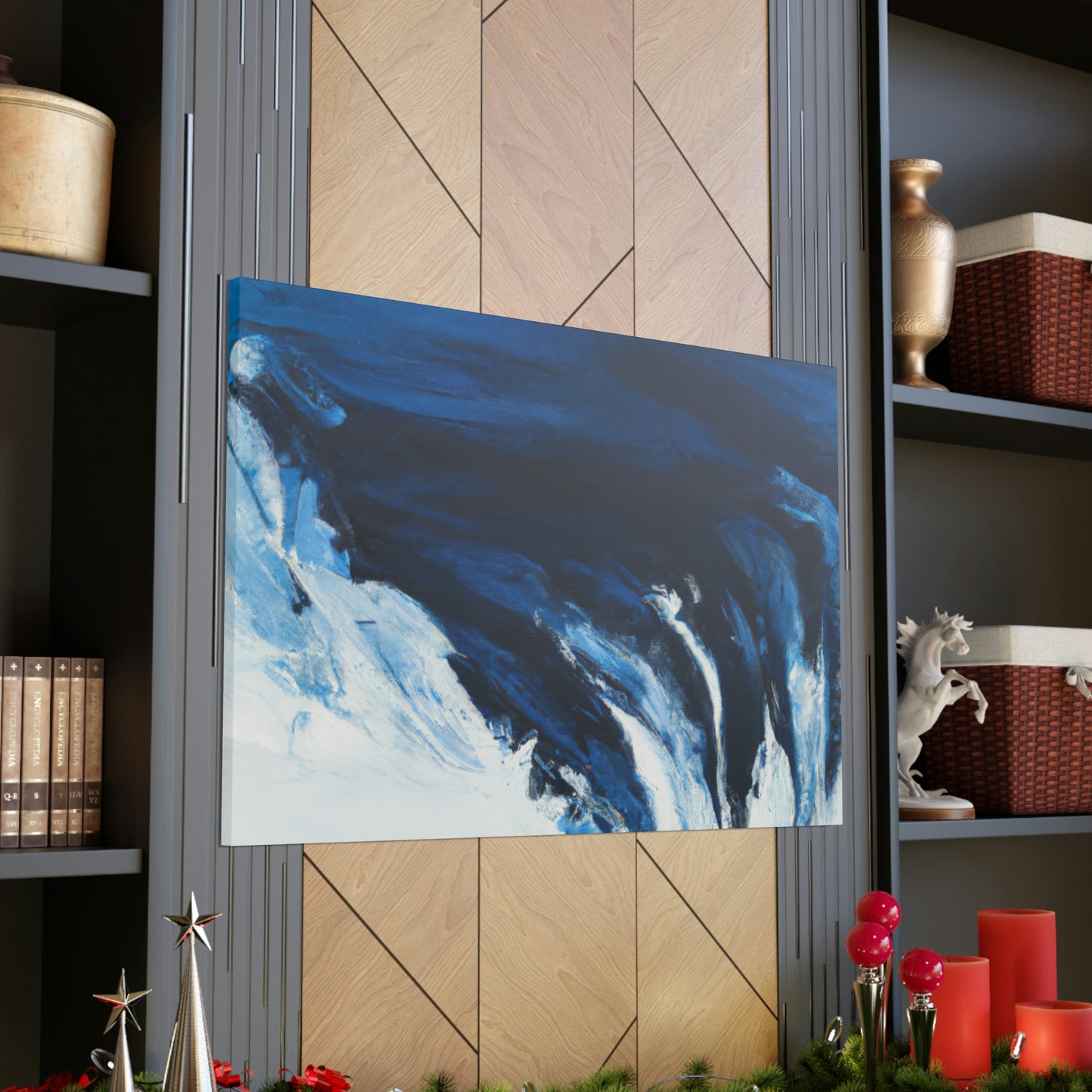 Blue Intricate Flux. - Canvas