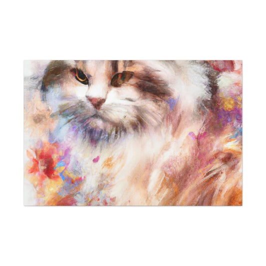 Feline Flora. - Canvas