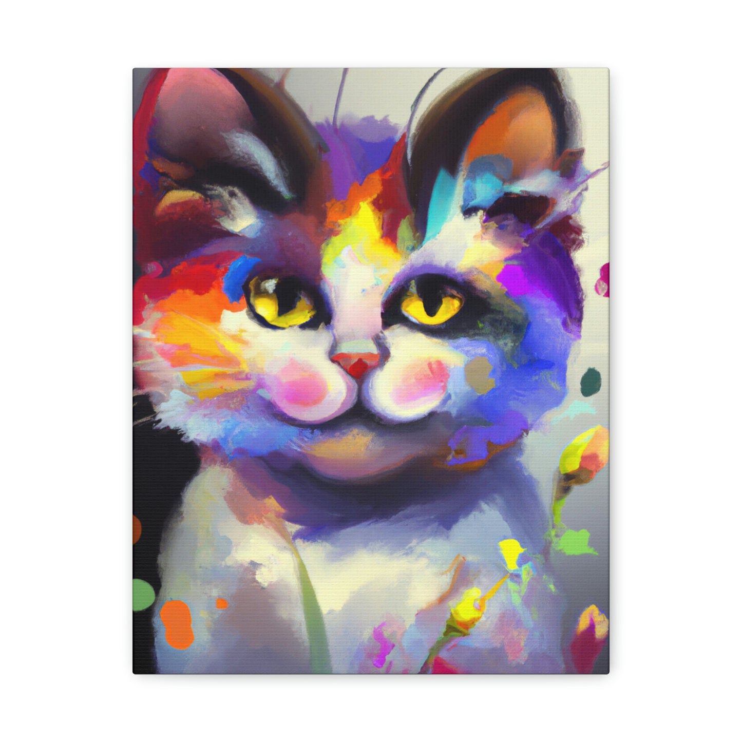 "Fur Florals" - Canvas