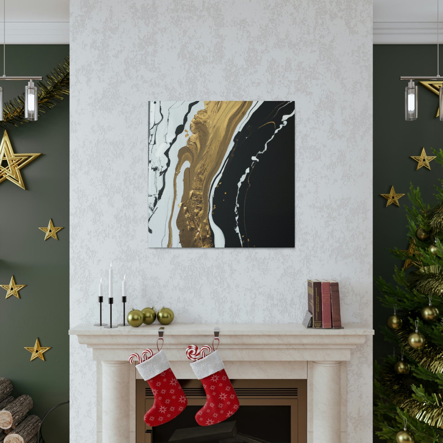Golden Flow Fusion - Canvas