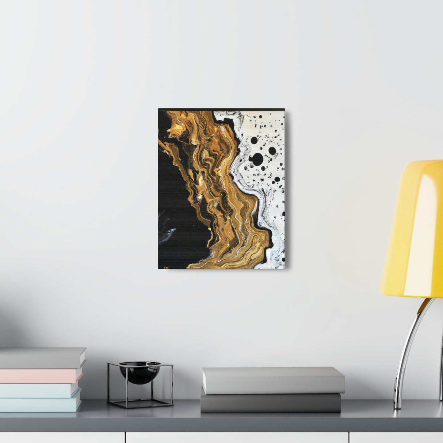 Midnight Gold Glitter - Canvas