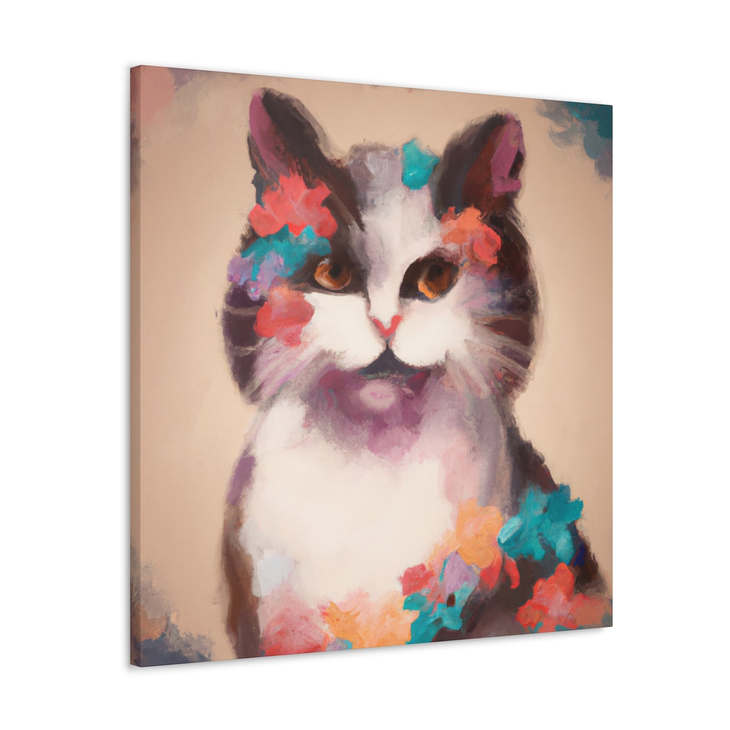 Kitty Blooms - Canvas