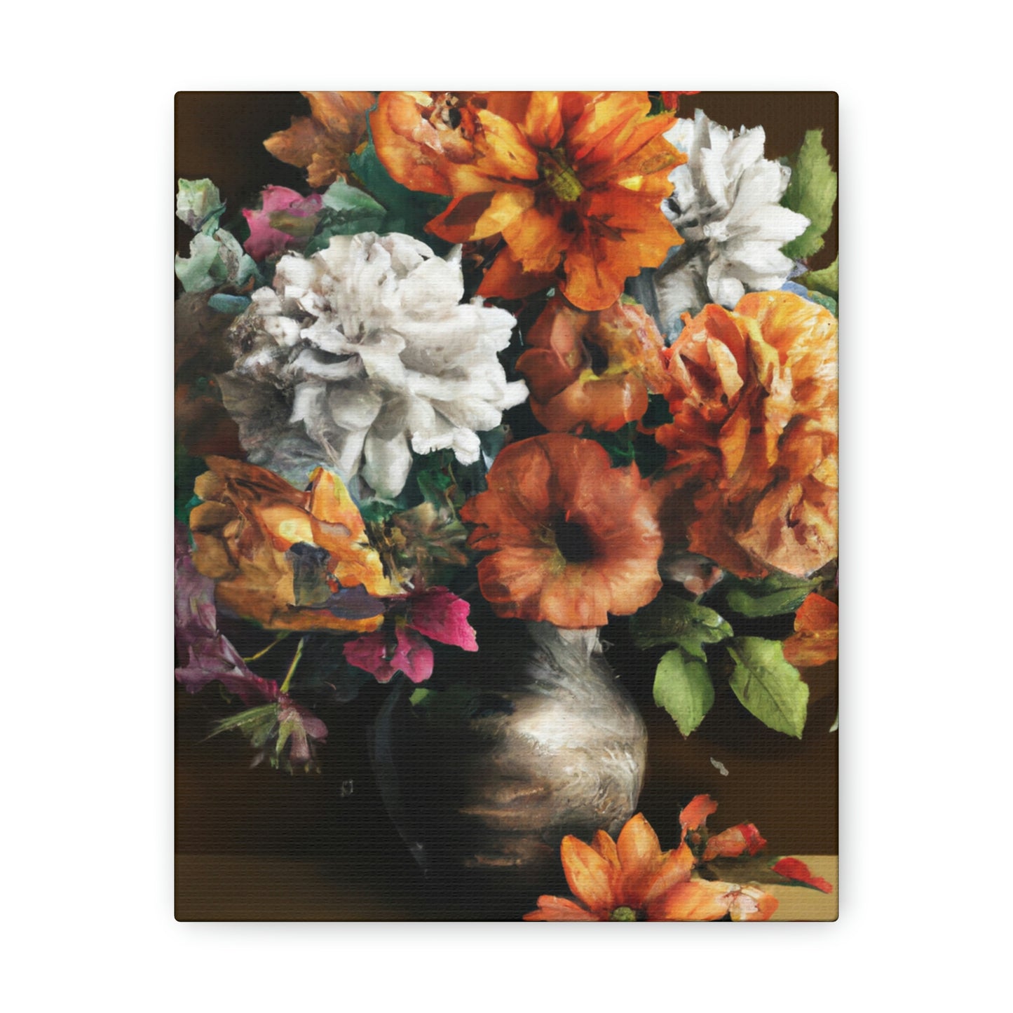 Floral Artistry Vase - Canvas