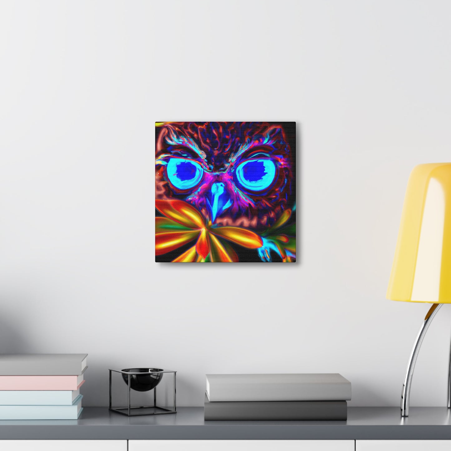 Neo-Owl Bloom - Canvas