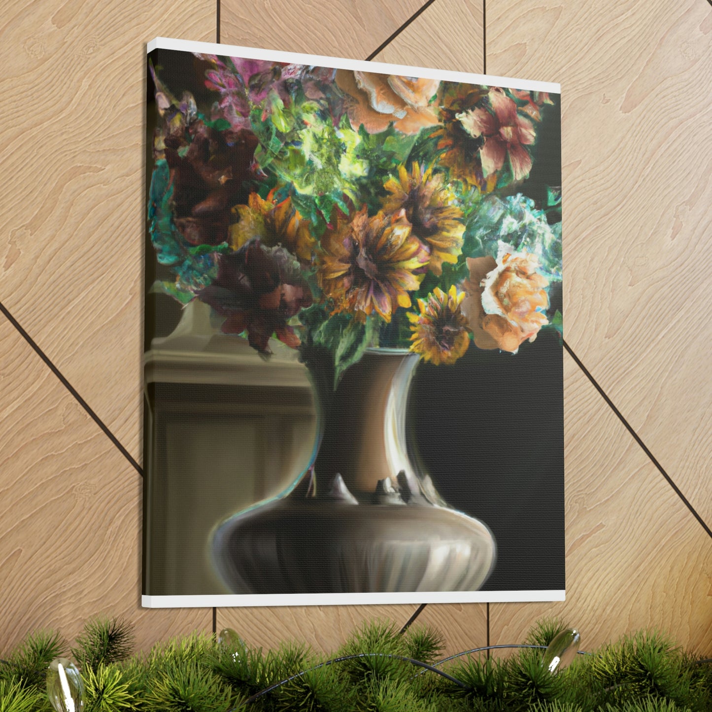 "Delicate Blossoms Vase." - Canvas