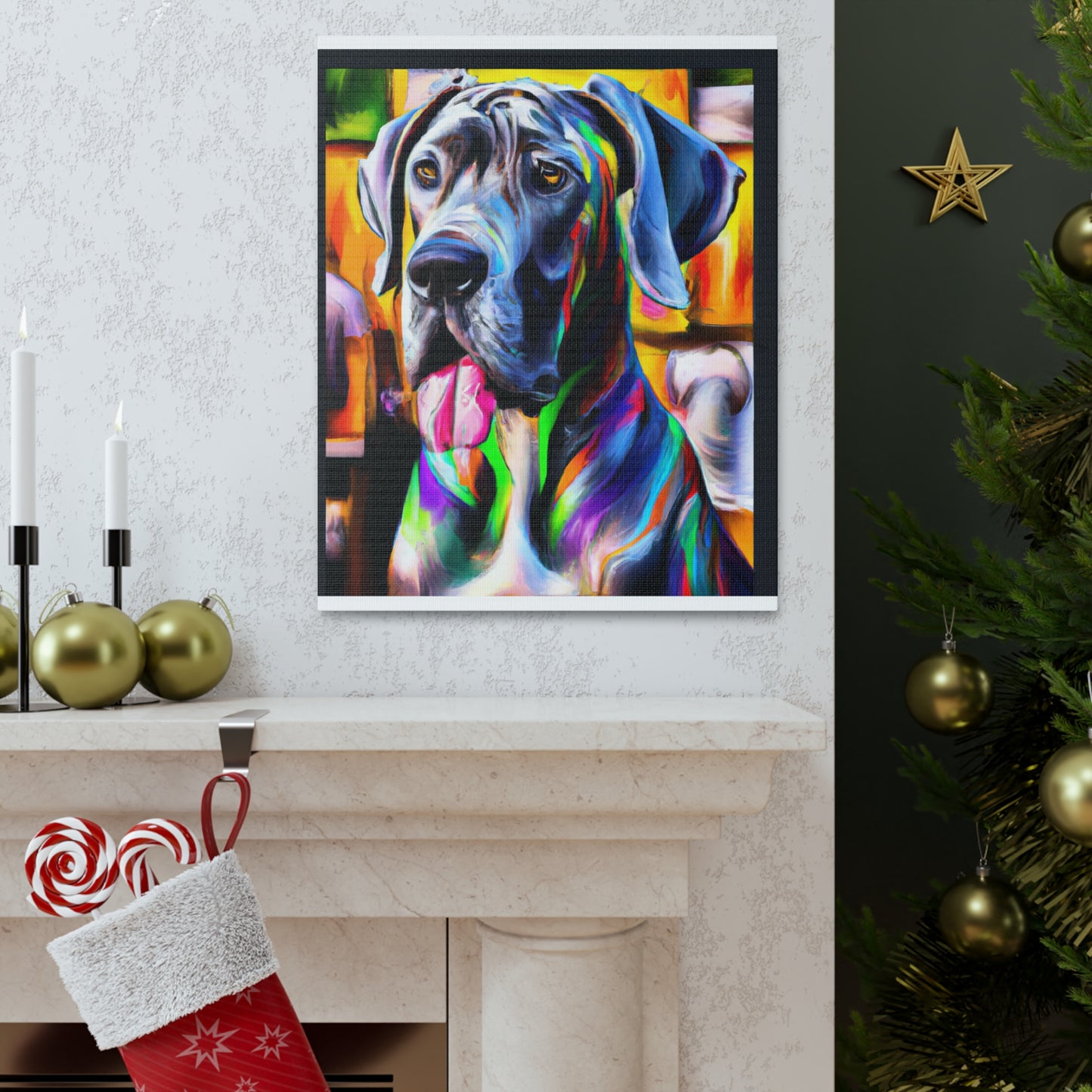 Colorful Canine Joy - Canvas
