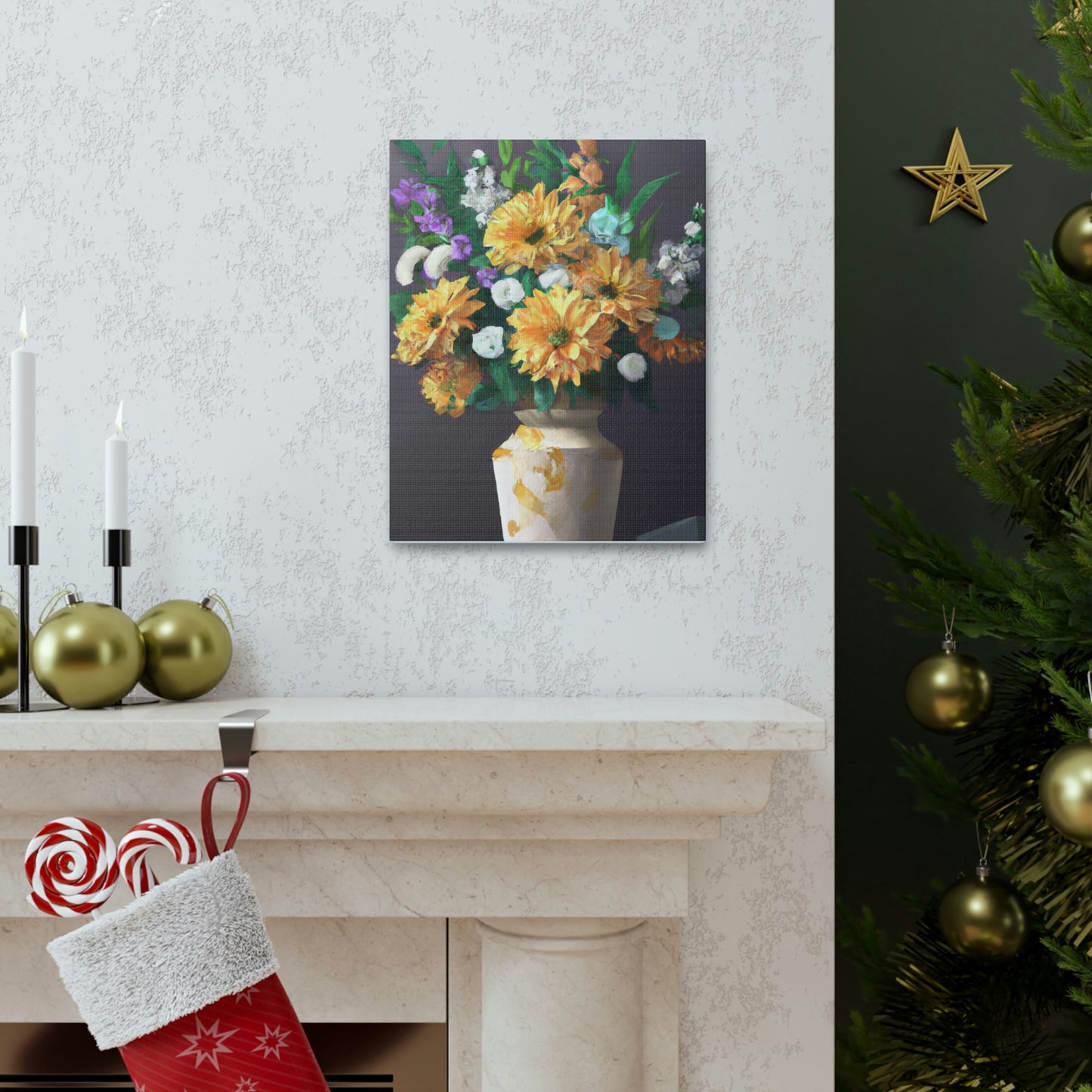 Vibrant Floral Dream - Canvas