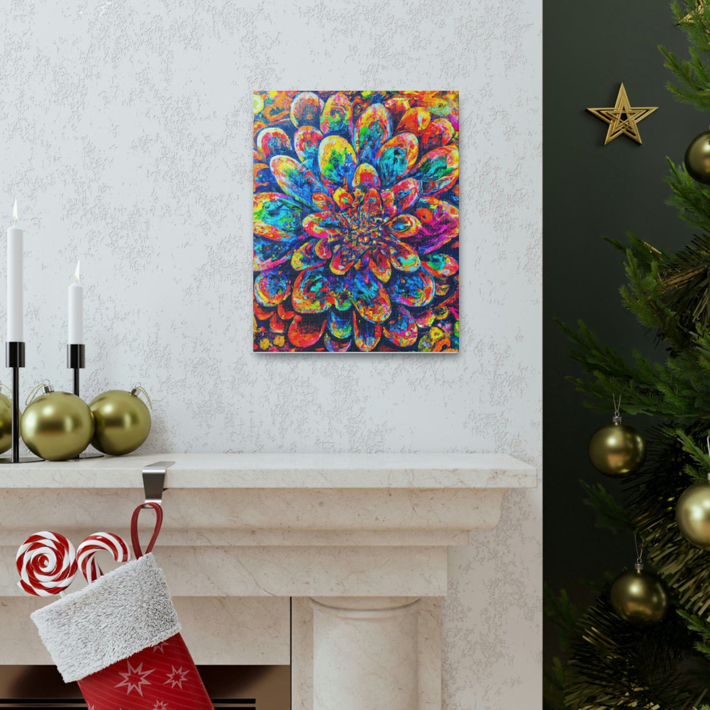 Psychedelic Bloom. - Canvas