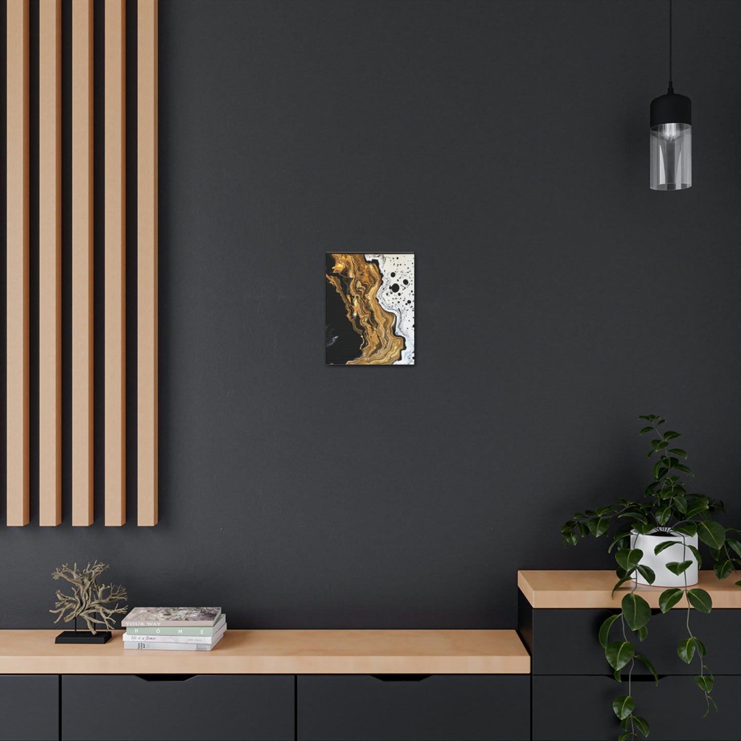 Midnight Gold Glitter - Canvas