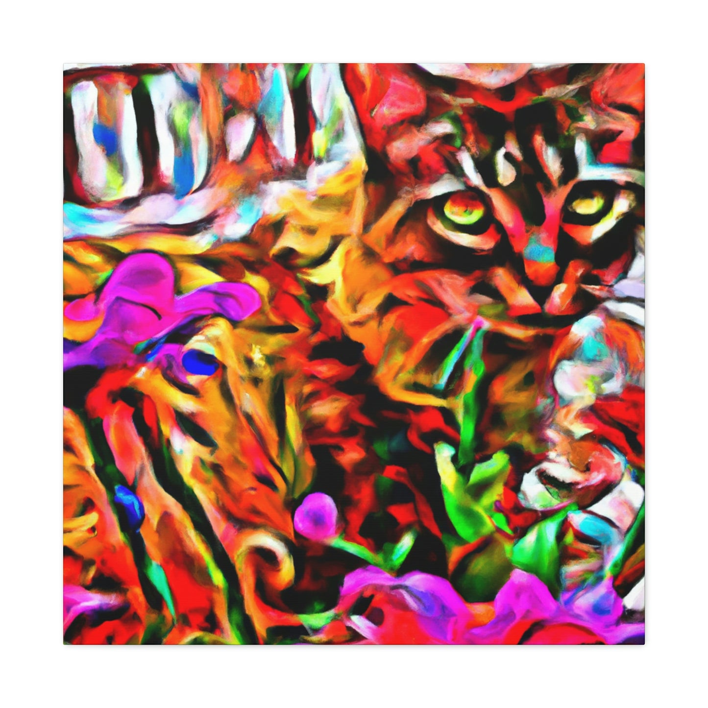 1. "Colored Flower Mix"
2. "Multi Flowered Cat"
3. "Digital Room Mix" - Canvas