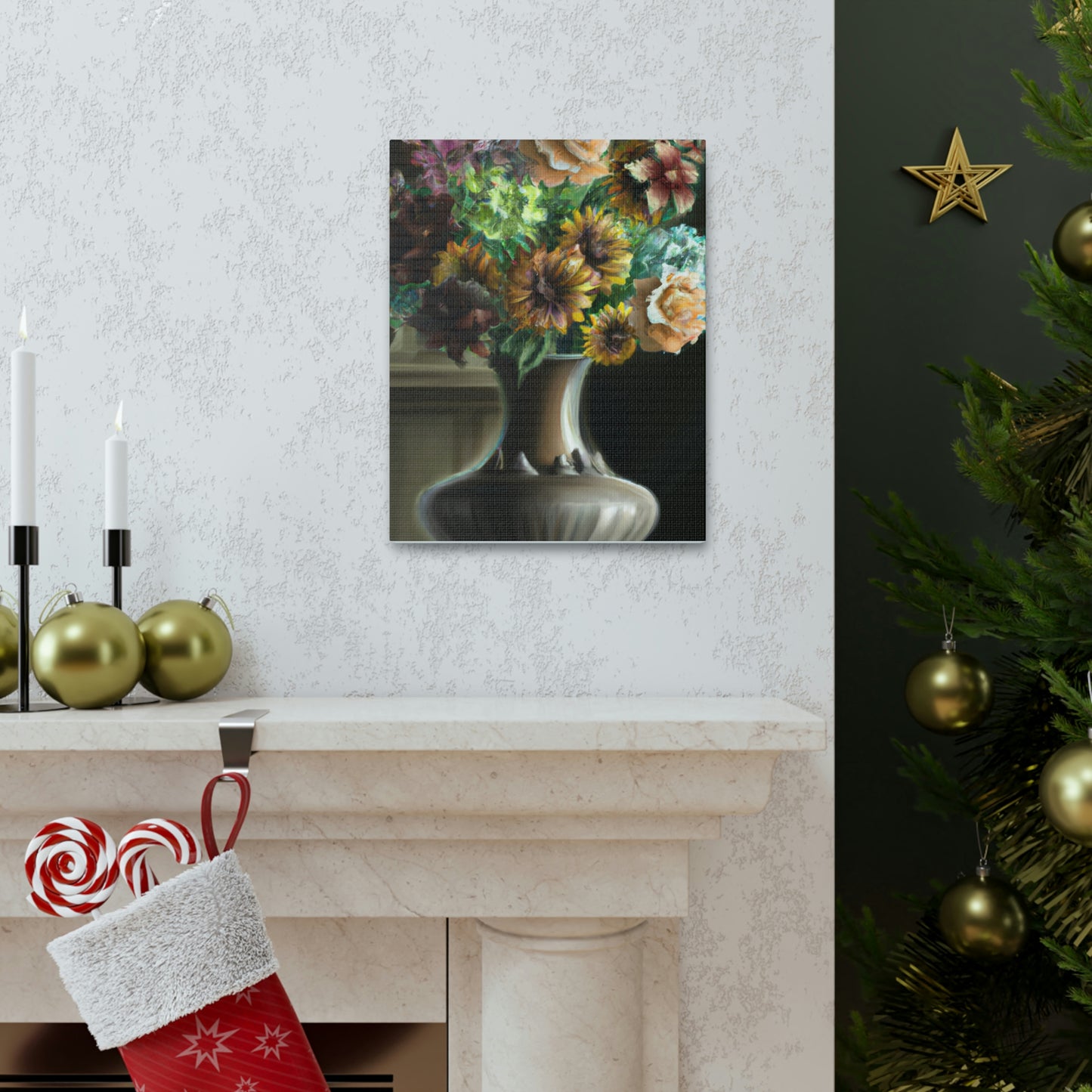 "Delicate Blossoms Vase." - Canvas