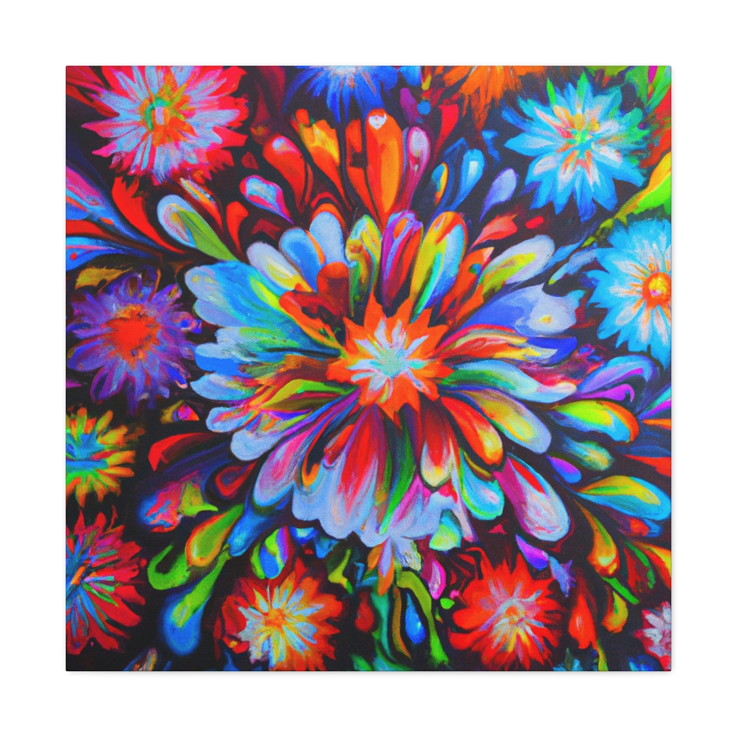Vivid Floralscape. - Canvas