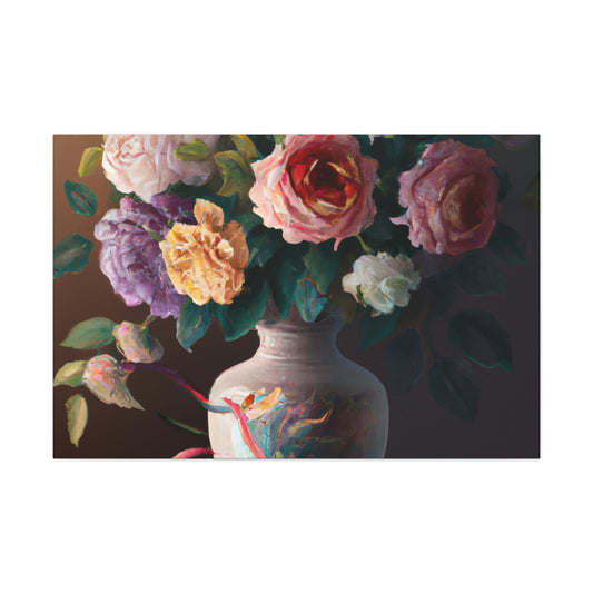 Blooming Petal Splendor - Canvas