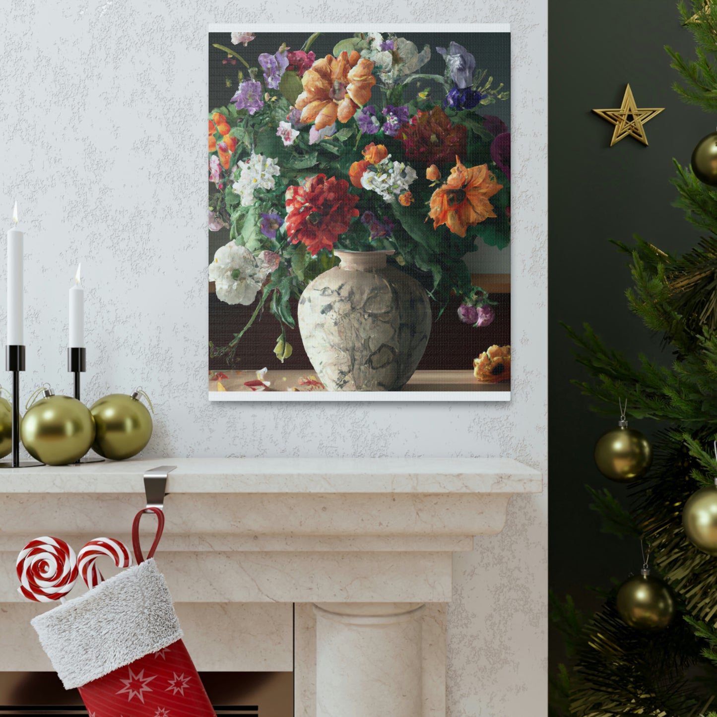 Vibrant Floral Bliss - Canvas